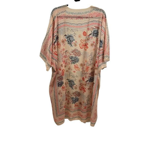 Ladies Floral Chiffon Kimono Duster‎ Short Sleeve One Size - Picture 5 of 9